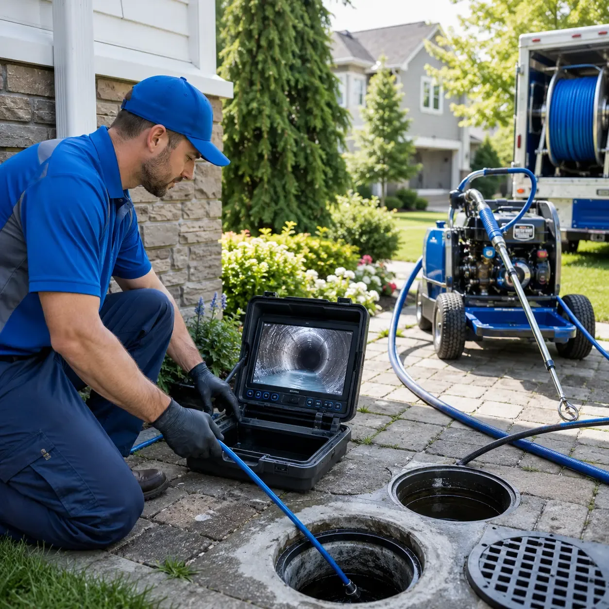 Outdoor drain cleaning professionals serving Woodbury, CT